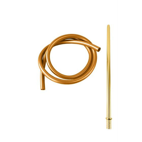 MATA LEON SILIKONSCHLAUCH MATT MIT ALU MUNDSTÜCK 40CM - GOLD